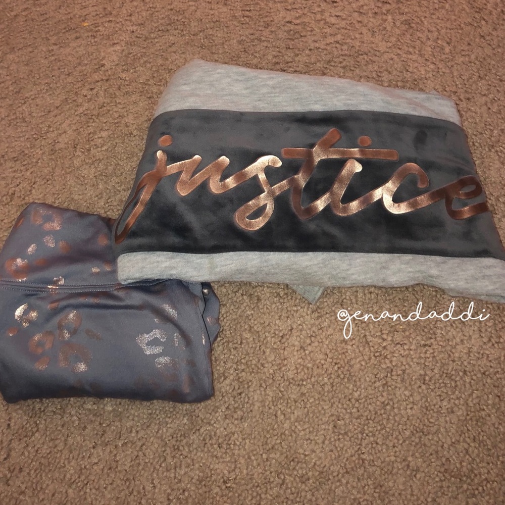 JUSTICE HOODIE AND LEGGINGS SET